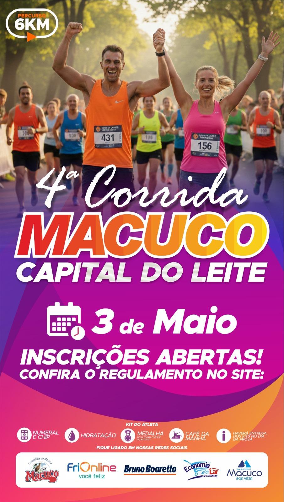 4ª CORRIDA MACUCO – CAPITAL DO LEITE 2026
