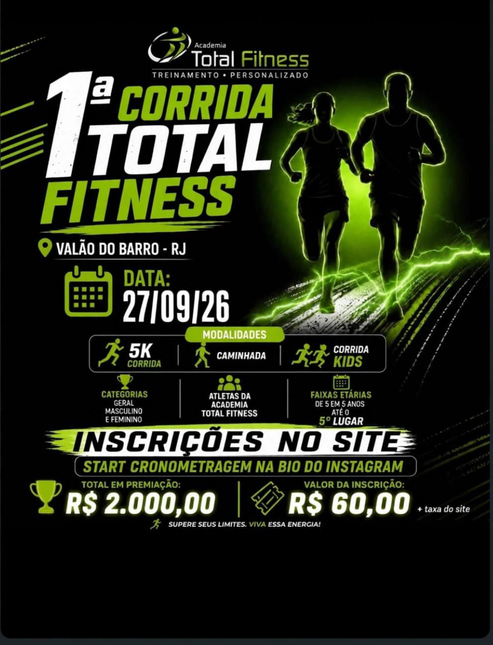 1ª Corrida Total Fitness – Valão do Barro 2026