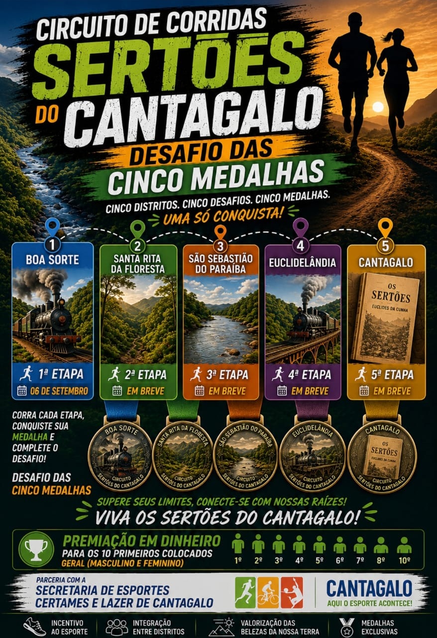 CIRCUITO DE CORRIDAS SERTÕES DO CANTAGALO – 1ª ETAPA – BOA SORTE